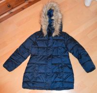 H&M Anorak mit Fellkapuze * Gr. 128 * blau * wenig getragen Dresden - Cotta Vorschau