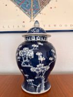 Weiße Prunus- Vase mit Deckel -bezauberndes Chinesisch Blau - Nordrhein-Westfalen - Soest Vorschau