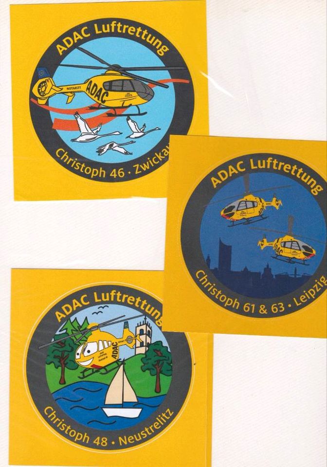 Luftrettung ADAC DRF BMI RTH ITH Aufkleber Rettungshubschrauber in Bernau