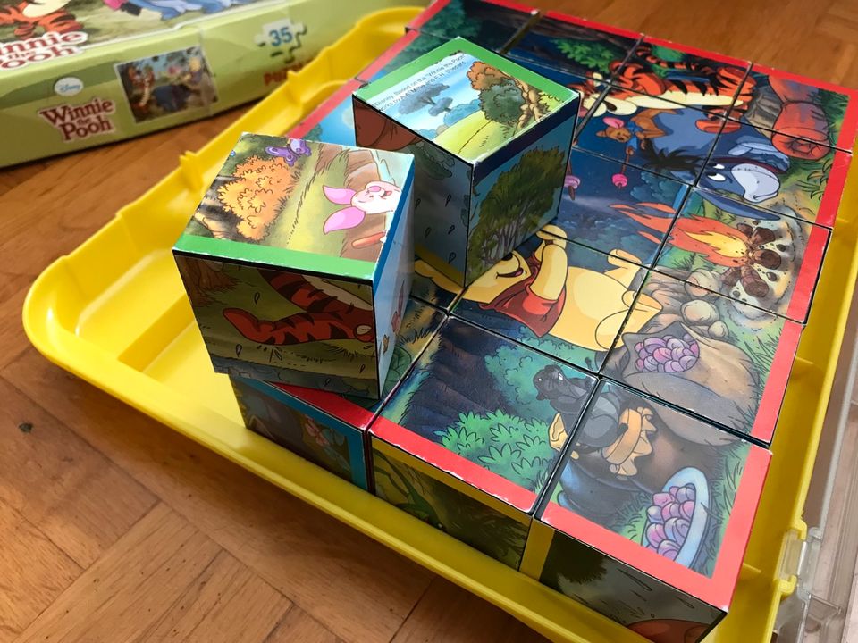 2x Winnie Pooh Würfel Puzzle 20 Teile + Puzzle 35 Teile in Krefeld