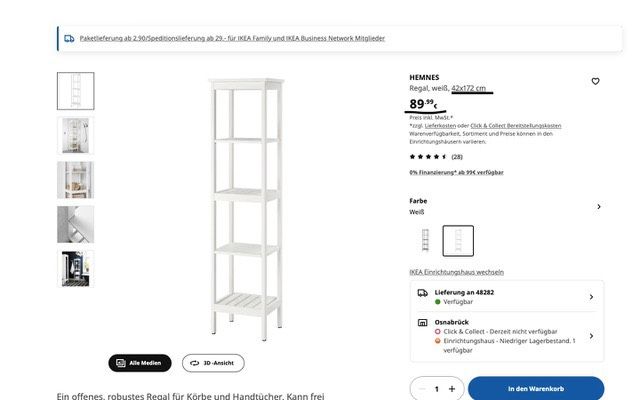 Ikea Hemnes Regal in Emsdetten