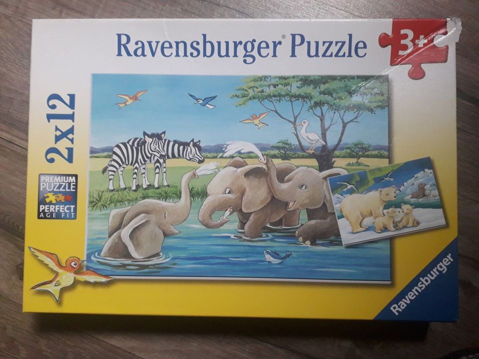 Ravensburger Puzzle 2x12 Teile Tierkinder aus aller Welt 3+ in Wohlbach