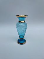 Vase Glasvase blau mit Goldrand 25cm Brandenburg - Schipkau Vorschau