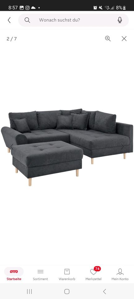 Homeaffair Ecksofa, wohzimmer  sofa mit hocker, wie neu in Marl