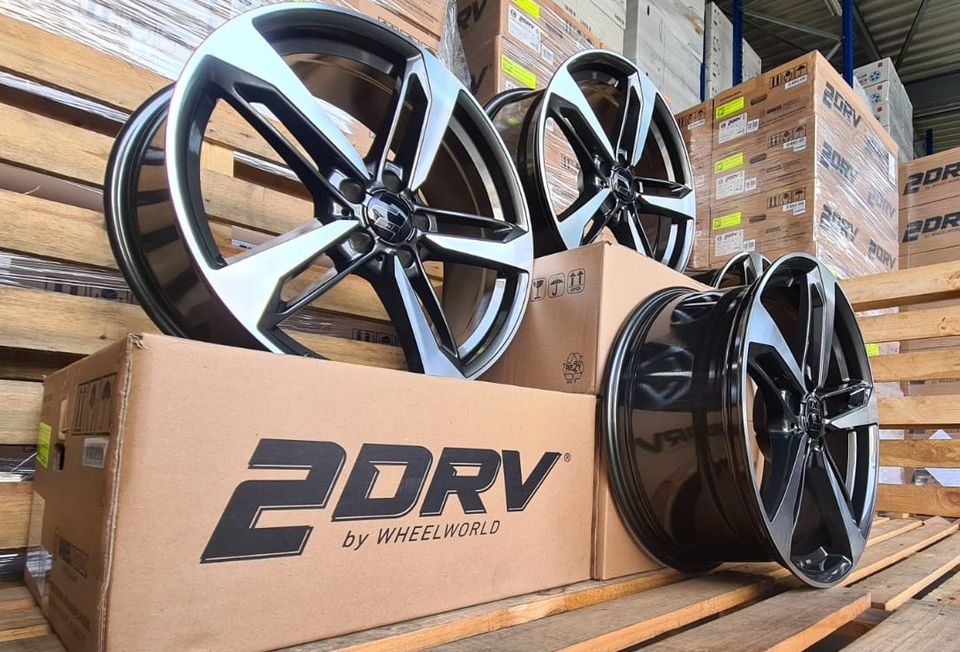 18 Zoll 2DRV Wheelworld 5x112 Felgen Grau Poliert für VW Arteon Shooting Brake Beetle Caddy 5 (V) SK SKN Golf 5 6 7 8 CD Plug In Hybrid GTE GTI GTD R E-Golf Plus Sportsvan Eos Jetta ID.4 Pure in Rodgau