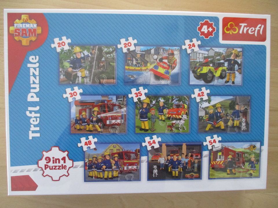 Feuerwehrmann Sam, Puzzle 9 in 1 - Neu - in Niederwerrn