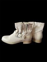 Stiefeletten beige/rose Hessen - Homberg Vorschau