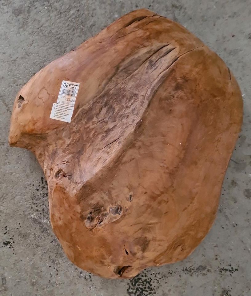 Dekoschale aus Holz, Massivholz, gebraucht, ca 50x30cm in Peißenberg