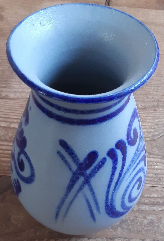 Westerwälder Keramik Steingut Vase blau-grau TOP Zustand in Mechernich