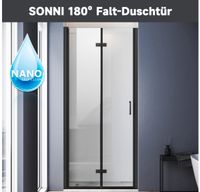 SONNI Schwarz 180º Falt-Duschwand mit Nano Glas - 90 x195cm Nordrhein-Westfalen - Mülheim (Ruhr) Vorschau