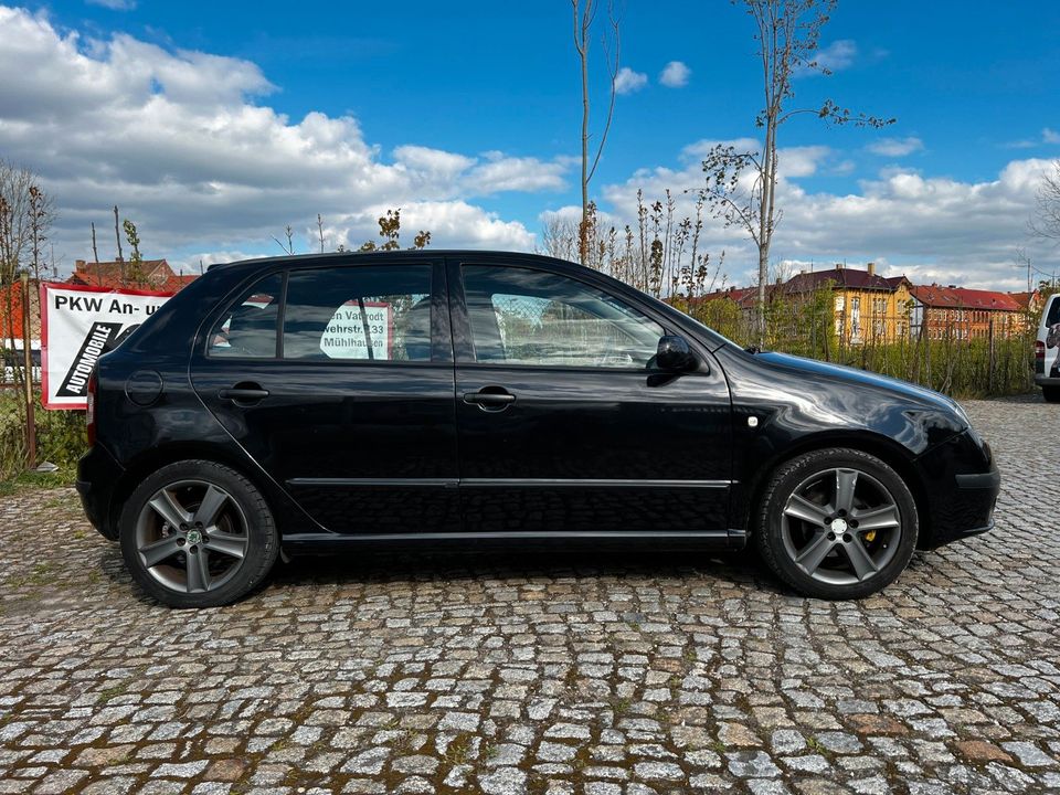 Skoda Fabia 1.4 16V 74 kW Elegance/TÜV 04.2026/KLIMA in Mühlhausen