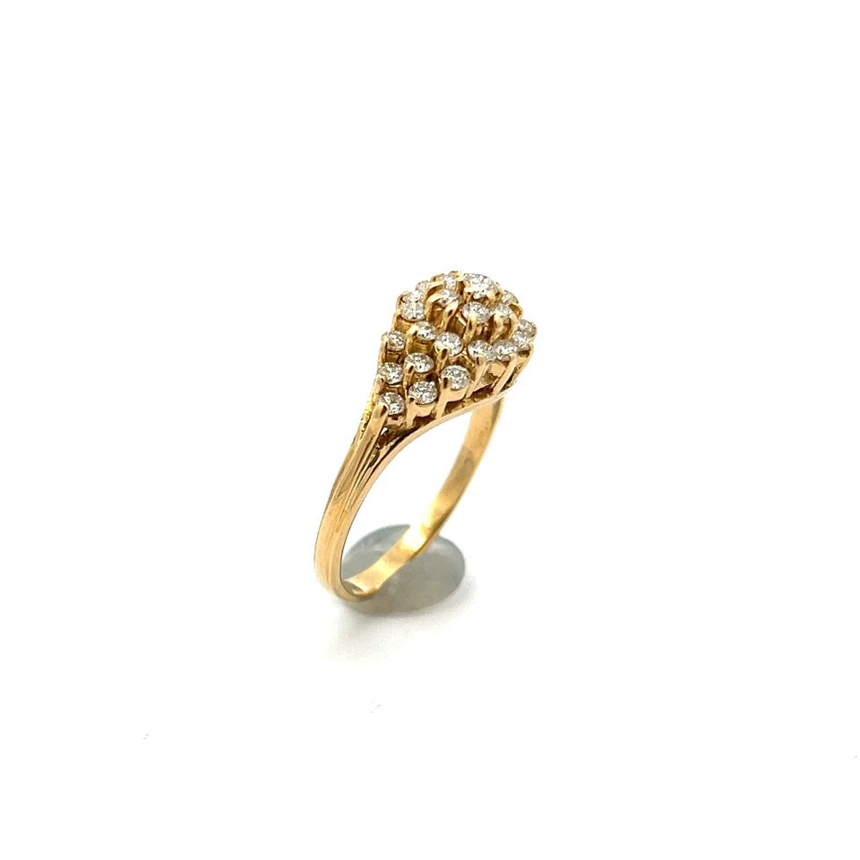 14 kt Gold Damen Ring mit 1 ct Diamanten - Gr 56 EU in Leimen