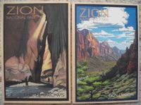 2 Holz-Postkarten aus den USA, Zion National Park, unbeschrieben Sachsen-Anhalt - Halle Vorschau