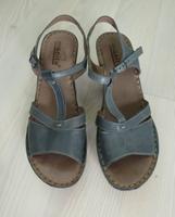 Leder-Sandaletten, jeansblau, Gr. 40, Manitu Friedrichshain-Kreuzberg - Kreuzberg Vorschau