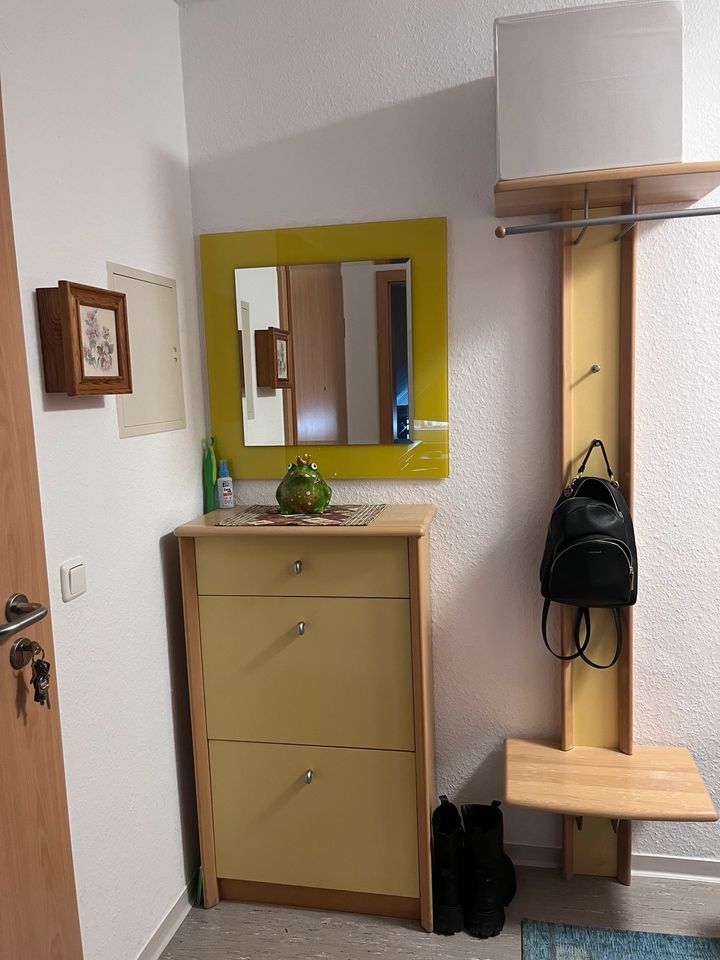 Garderobe / Schuhschrank mit Spiegel Wandpaneel in Lich