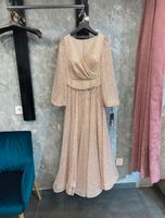 Abendkleid beige mit Pailletten Nordrhein-Westfalen - Oberhausen Vorschau