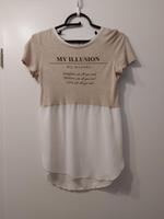 weiß, beige, Shirt/ Oberteil, Gr.XS, Bershka Baden-Württemberg - Winnenden Vorschau