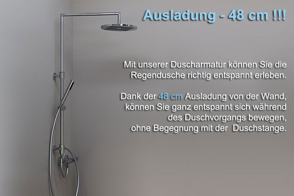 Duscharmatur Brausearmatur Duschsäule Aufputz Regendusche Duschsystem 99- €* in Bad Essen