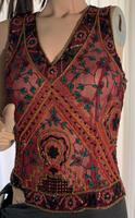 Damen Top mit Perlen Pailetten Gr M, Rarität elegant sexy Bayern - Pflaumdorf Vorschau