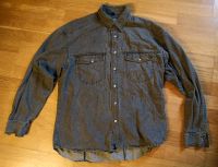 Vintage schwarzes Jeanshemd mit Druckknöpfen Größe L Hessen - Wölfersheim Vorschau