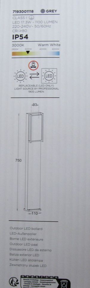 Designer Außen/Wege Leuchte Lutec Led Qubo in Brüggen