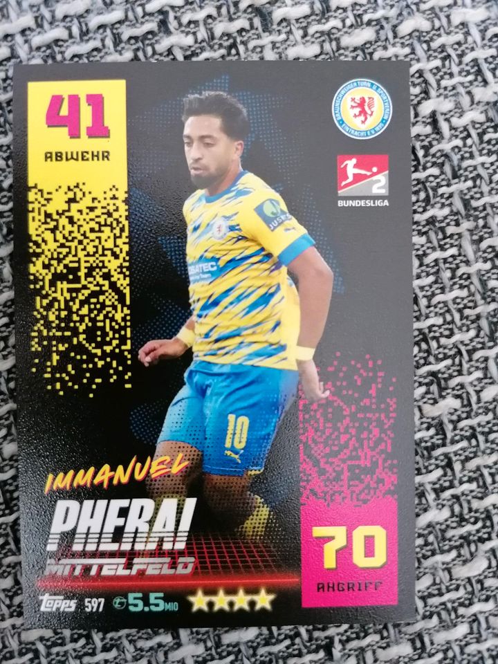 Topps Sammelkarte 2022/2023 Eintracht Braunschweig I. Pherai in Besigheim