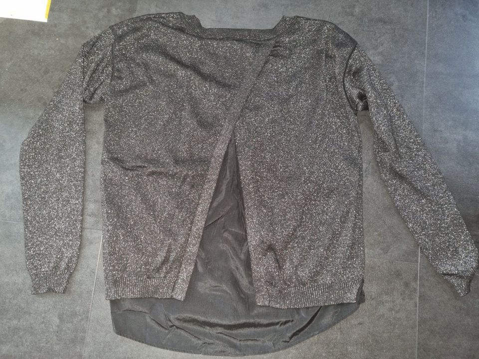 ESPRIT Pullover, Pulli, Shirt, Party, Glitzer, schwarz, Gr. M NEU in Königsmoos