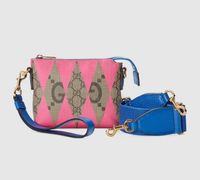 Gucci GG RHOMBUS PRINT SMALL MESSENGER BAG IN PINK Hessen - Lich Vorschau