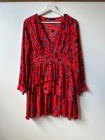Zara Kleid Sommer Kleid mit Blümchen in Rot Hessen - Wöllstadt Vorschau