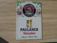 PAULANER WEISSBIER aus MÜNCHEN.. Nostalgie Blechschild Nordrhein-Westfalen - Leverkusen Vorschau