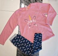 Einhorn Pulli rosa + Leggings Hose Glitzer Regenbogen 122 128 Bayern - Rattelsdorf Vorschau