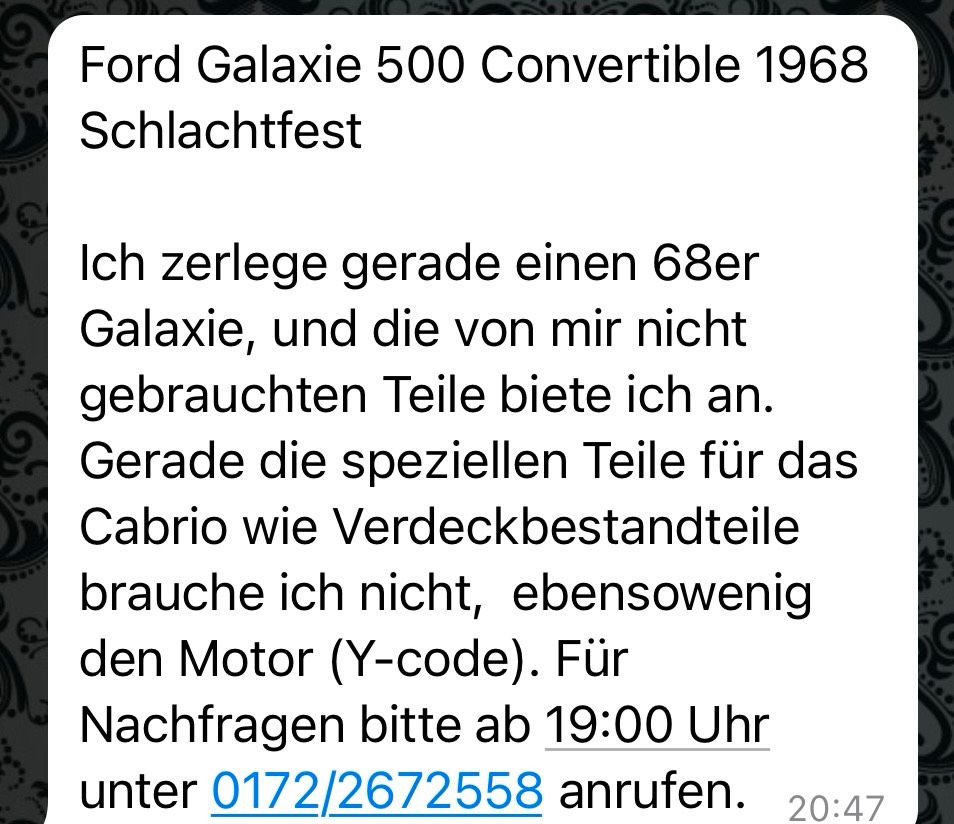 Ford Galaxie 500 Convertible in Schwerin