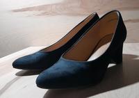 Absatzschuhe blau velour samtig Gr. 38 Sachsen - Rochlitz Vorschau