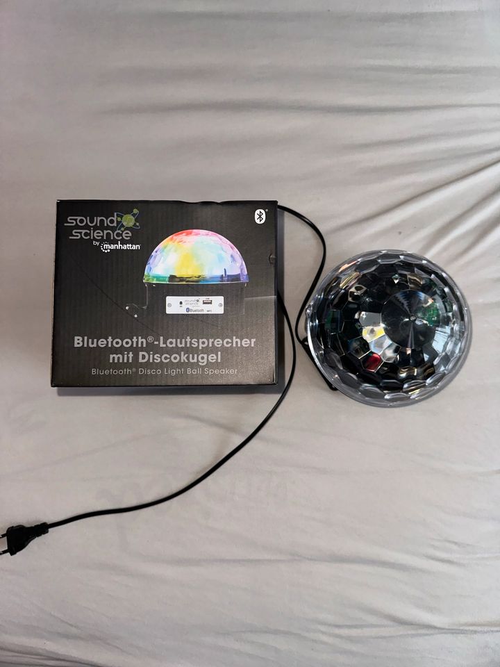 Bluetooth Lautsprecher mit Discokugel und USB Anschluss in