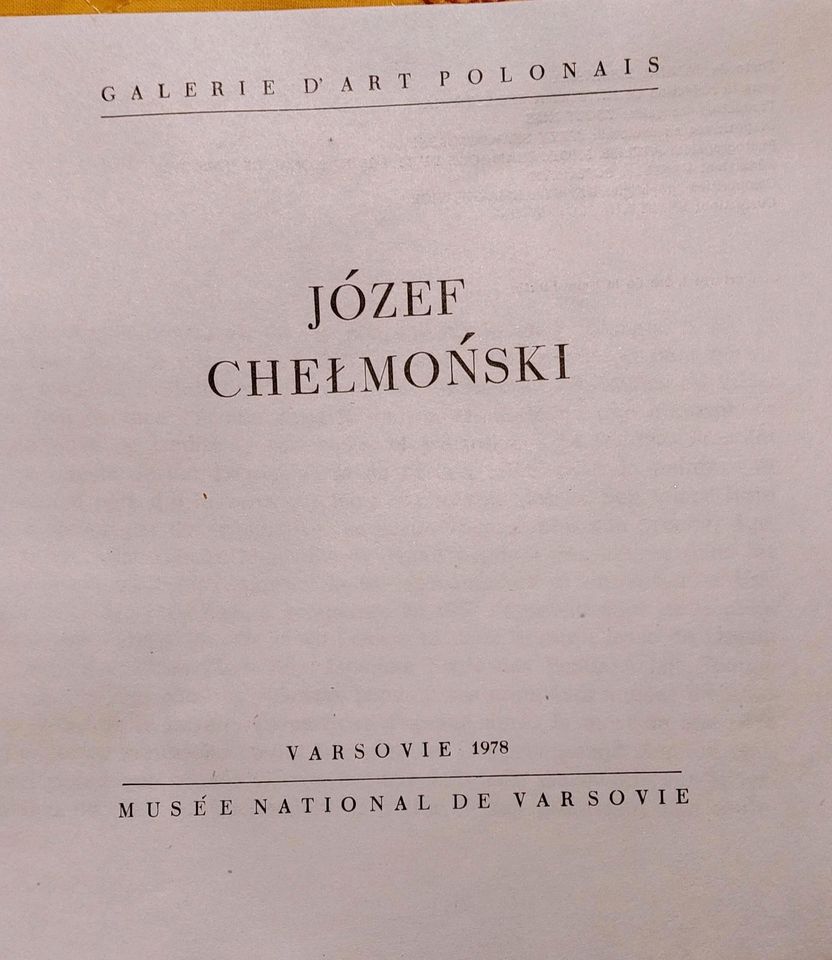 Nationalmuseum Warschau. Jozef Chelmonski. Booklet.Katalog. Maler in Wiehl