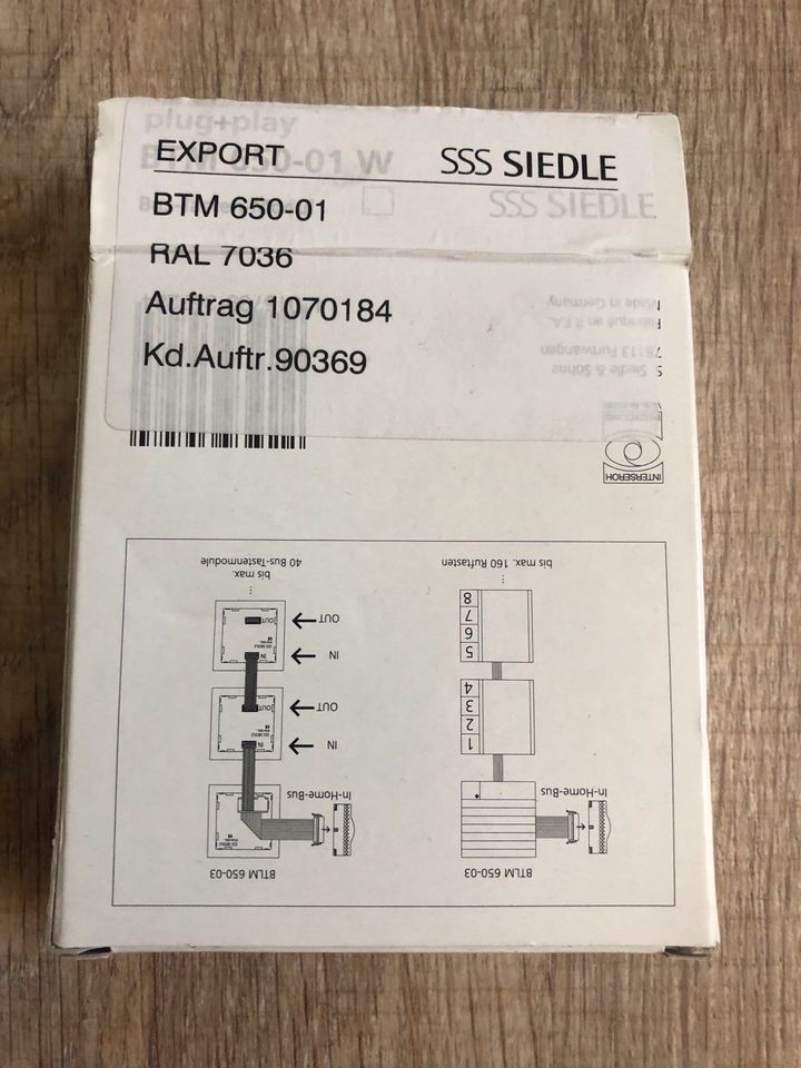 Siedle BTM 650-01 W Bus-Tastenmodul Neu ! OVP in München