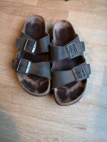 Birkenstock Arizona Nubukleder schwarz grau 40 schmal unisex Sachsen - Lichtentanne Vorschau