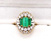 Antik-Vintage Diamanten Gold Ring Turmalin | 2,00ct 18 Karat 750K Rheinland-Pfalz - Germersheim Vorschau