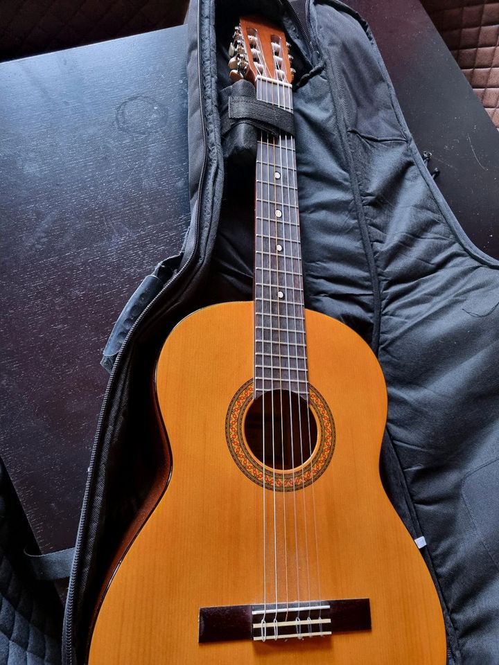 Yamaha C40 Gitarre mit Tasche und Stimmgerät in Großwoltersdorf