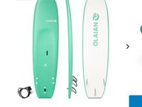 Olaian Surfboard Schaumstoff - 100 7’5” inkl. Leash und 3 Finnen Leipzig - Leipzig, Zentrum Vorschau