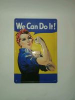 Blechschild "We can do it!" Frauenpower Emanzipation 30x20cm Sachsen-Anhalt - Luso Vorschau