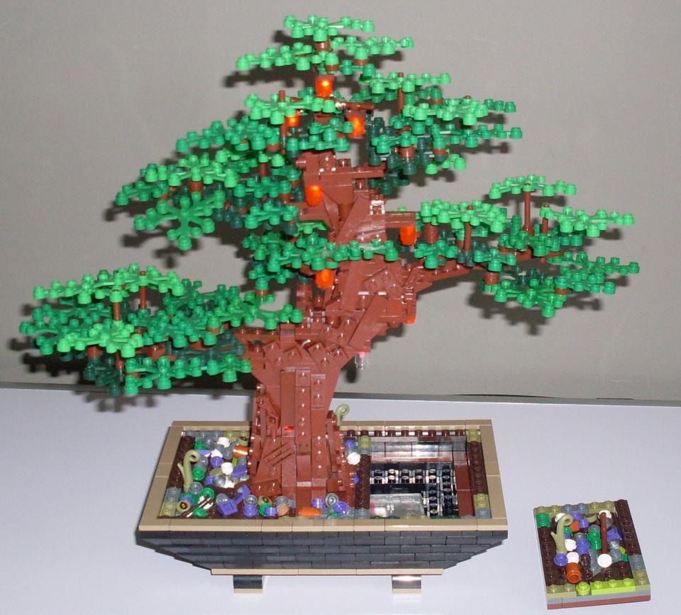 Lego, Bonsai Baum, Eigenbau, mit LED Lichter (Batteriebetrieben), in Wackersberg