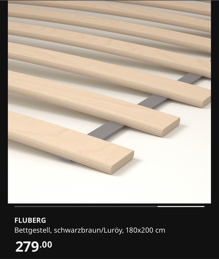 Ikea bett Fluberg und Nachttisch in Duisburg