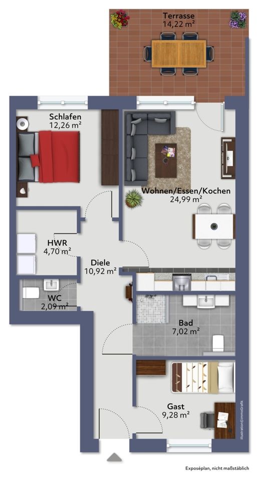 Moderne Eigentumswohnung im Zentrum von Haren-Rütenbrock - Keine zusätzliche Käuferprovision! in Haren (Ems)