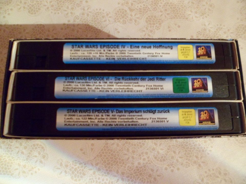 VHS-Videokassetten, Videos, Filme, Trilogie STAR WARS in Nastätten