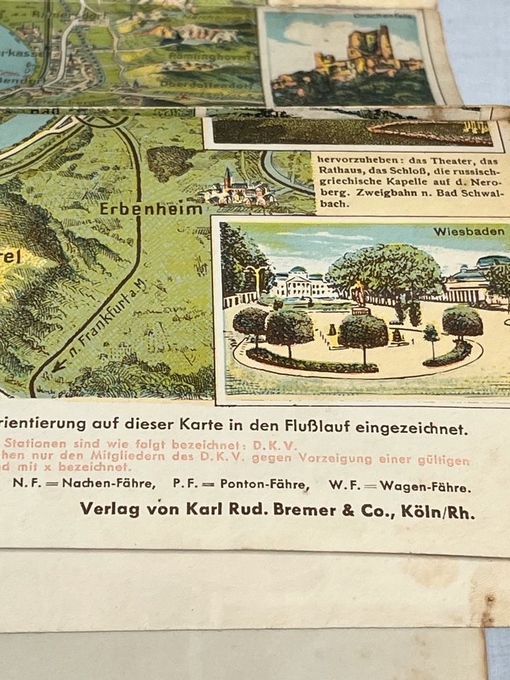 Mosel,Rhein,Karte,Cekade,Trier,Koblenz,Köln,Antik,2. WK, in Schwalmtal