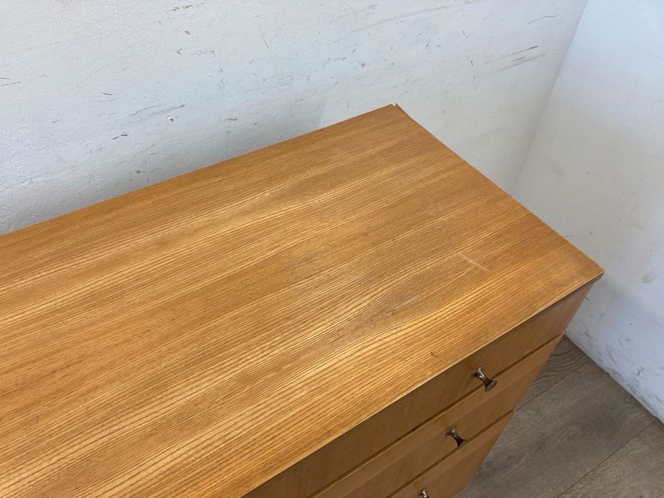 #A DDR Midcentury Kommode Sideboard Holz Dielenschrank 50er 60er in Burgstädt