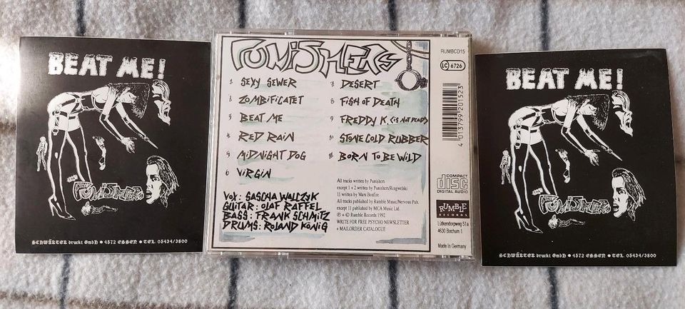 Psychobilly Punishers Beat Me CD 1992 Top Zustand + Sticker in Quakenbrück