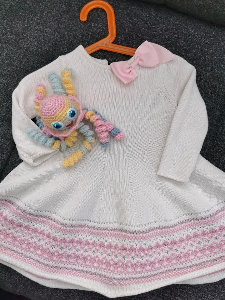 NEXT GENERATION Baby Strickkleid Kleid weiß Gr 80 NEUwertig in Gelnhausen