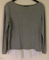Yessica Pullover mit eingenähten Blusenteil - grau/weiß Hessen - Flörsheim am Main Vorschau